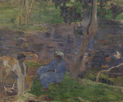 On the Shore of the Lake at Martinique by Paul Gauguin